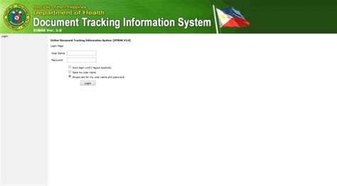dtrack doh|Document Tracking Information System (DTRAK).
